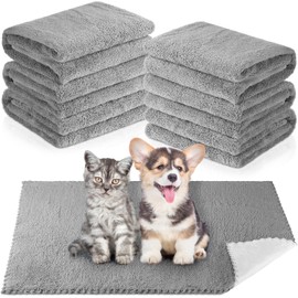 Thyle 12 Pcs Washable Pee Pads Reusable Dog Training Pads Waterproof Puppy Pads Bulk Pet Whelping Pads Small Dog Bed Pads(35 x 22 Inch, Gray)