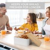 Beautiful Bread Box With Wooden Lid For Your Kitchen Countertop