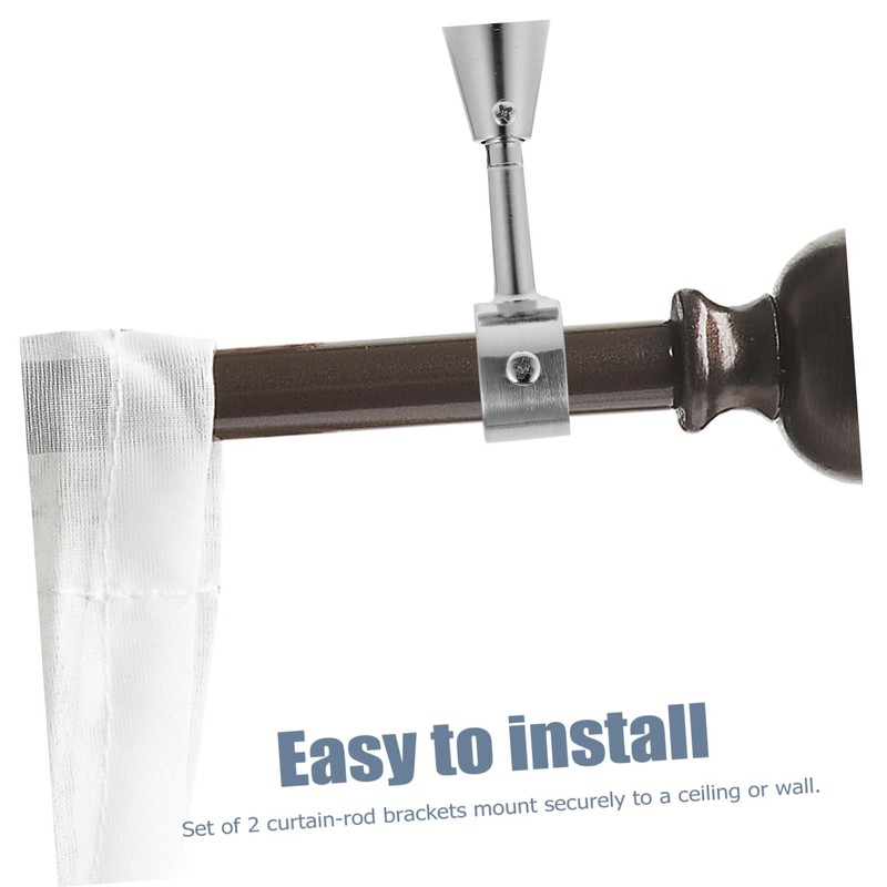 ULDIGI 28mm Diameter Ceiling Bracket Metal Curtain Pole Support for