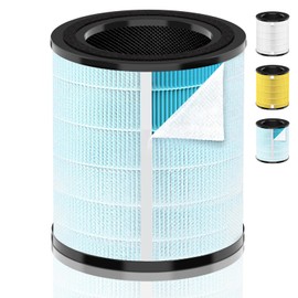 HSIAMEN LV-H133 Replacement Filter Compatible with Levoit LV-H133 Air Purifier Smoke Remover Filter Replacement for LVH133 H133 Meta-Air Tower H13 True HEPA # LV-H133-RF, Blue 1-Pack