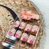 Press on Nails Short Square 24Pcs Glossy Full Cover Acrylic