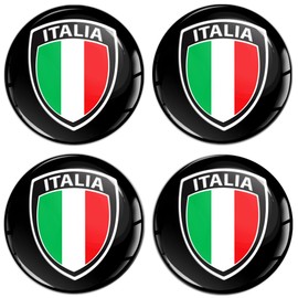 SkinoEu Set of 4 x 65 mm Stickers for Hub Caps Hub Caps Hub Caps Wheel Hub Cover Wheel Sticker Italy Italy Italian Flag Flag A 8565