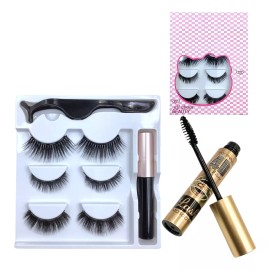 Favorbeauty Kit De Pestañas Postizas Magnéticas, Con Rímel Magnético