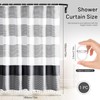 SNOMEL Boho Shower Curtain Set, Cloth Farmhouse Shower Curtain with