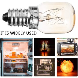 Uonlytech 4PCS Microwave Light Bulb 25W E14 LED Oven Bulb Tungsten Light Bulbs Salt Lamp Bulb (Coffee)