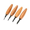 FLEXCUT Carving Tools, Skew Micro Tool Set, High-Carbon Steel Blades,