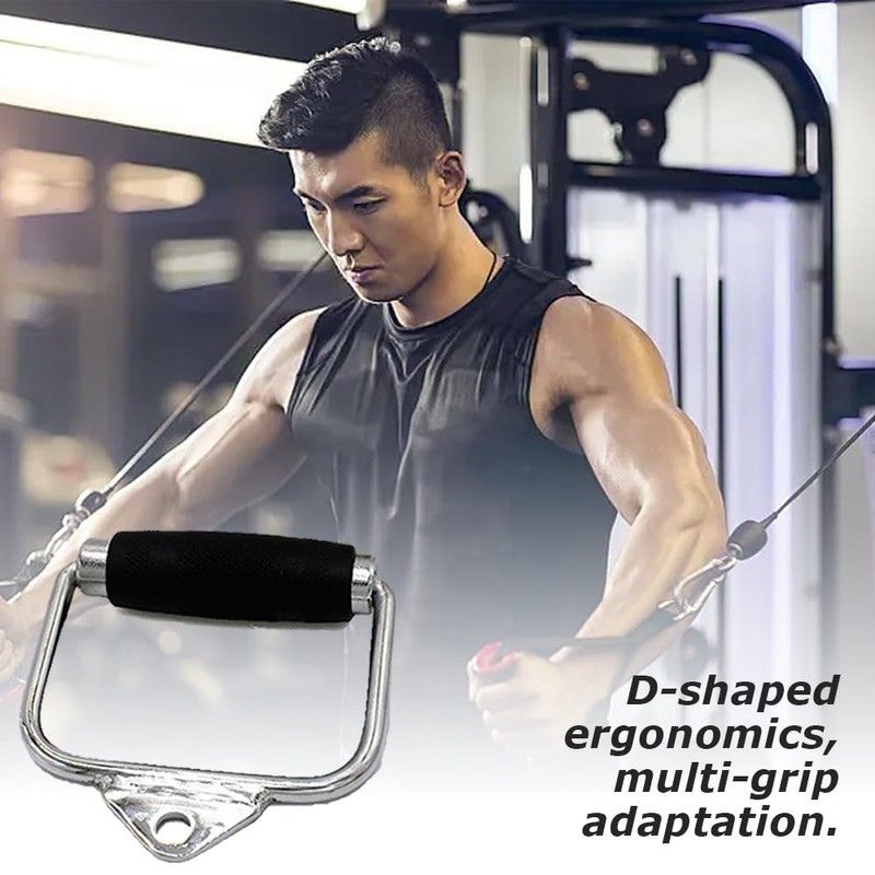 D Shape Exercise Handle with Rubber, Multii Grip D Bar