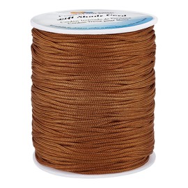 PH PandaHall 1.5mm 100 Yards Kumihimo Macrame Thread, Nylon Braided Lift Shade Cord Replacement String Camel Blind Cord for Windows Roman Rollers Repair Garden Beading String for Chinese Knotting