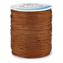 PH PandaHall 1.5mm 100 Yards Kumihimo Macrame Thread, Nylon Braided Lift Shade Cord Replacement String Camel Blind Cord for Windows Roman Rollers Repair Garden Beading String for Chinese Knotting