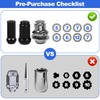 Builimeer Spline Lug Nut Socket Set - 8 Pieces Locking