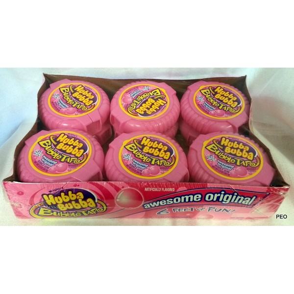 Bubble Tape Hubba Bubba Original Gum 12 Count Box Candy Bulk Candies Free Ship