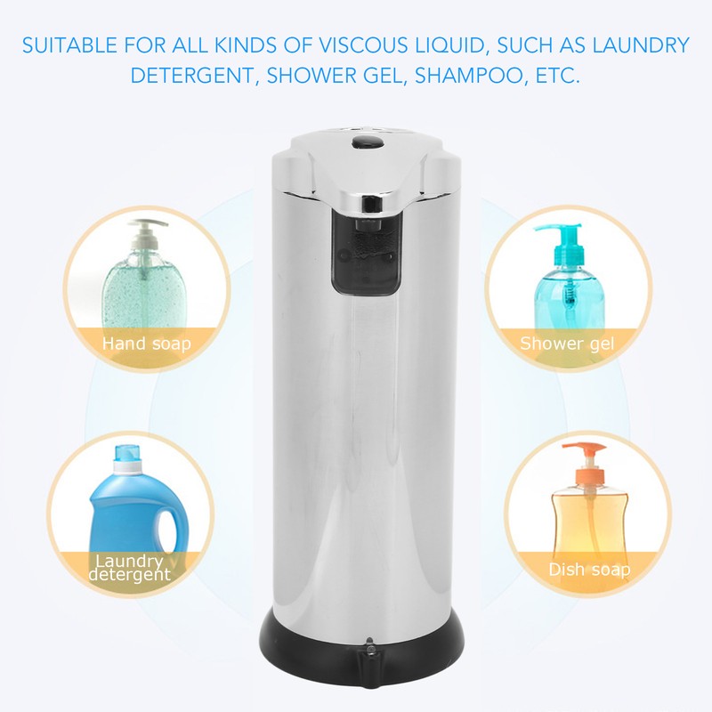 Soap Dispenser Infrared Induction Stainless Steel Contactless Automatic Soap Container