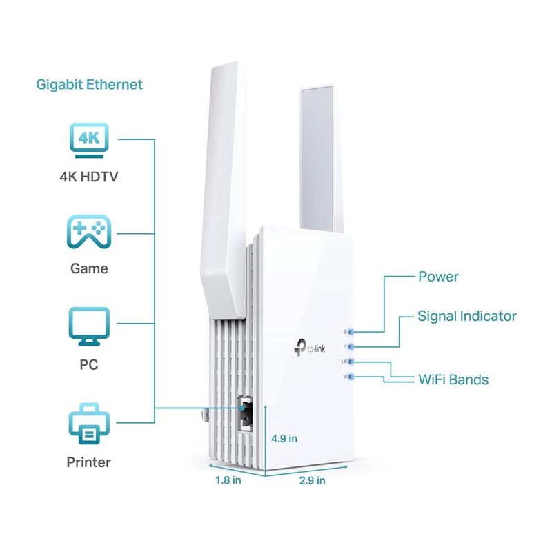 TP-Link AX1800 WiFi 6 Extender(RE605X)-Internet Booster, Covers up to 1500