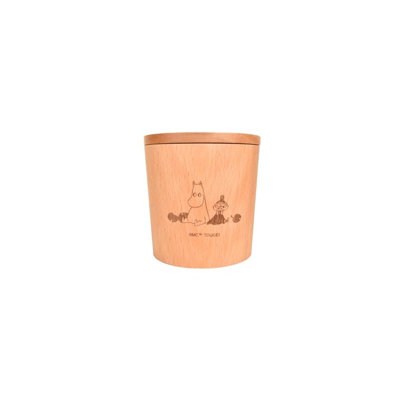 Rattan Gei Tougei Canister (Moomin & Little Mei), Natural Wood,