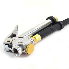 Interstate Pneumatics TF3135W Tire Inflator with Angled Tapered Chuck - Steel Braided Whip