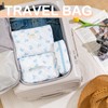 UUYUUY Quilted Cotton Makeup Bag, Blue Bow, Literature and Art