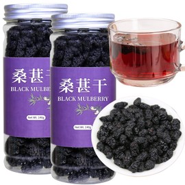 Wanhua Hall Premium Dried Black Mulberries Dried Mulberries Black Mulberry Tea Herbal Tea No Sugar Added & No Additives Dried Fruit Snack黑桑椹干 桑葚280g/10oz