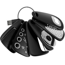 6Pcs Kitchen Gadgets with Brush Cheese Grater Bottle Opener Fruit/Vegetable Peeler Pizza Cutter Garlic/Ginger Grater Herb Stripper Kitchen Tool Set Unique Cooking Accessories for RV Camper Travel