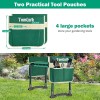 Ergonomic Garden Bench with Kneeling Pad & Tool Holders -