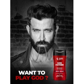 Beardo Godfather Body Wash for Men 200ml | Powerful and Energising bodywash for men |Luxurious lather and Refreshing shower gel |Free of Parabens and Silicon's