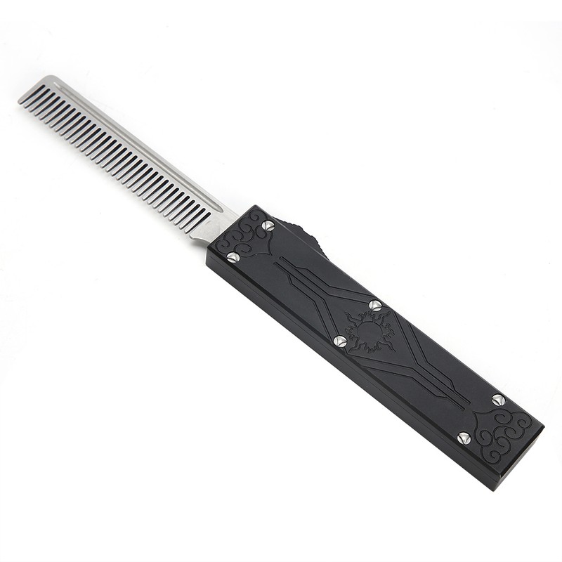 Stainless Steel Spring Comb Hair Beard Folding Pocket Comb Hairdressing