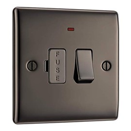 BG Electrical Switched Fused Connection Unit with a Power Indicator, Black Nickel, 13 Amp