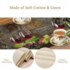 Red Wine Table Runner - Rectangle Wine Glass & Bottle