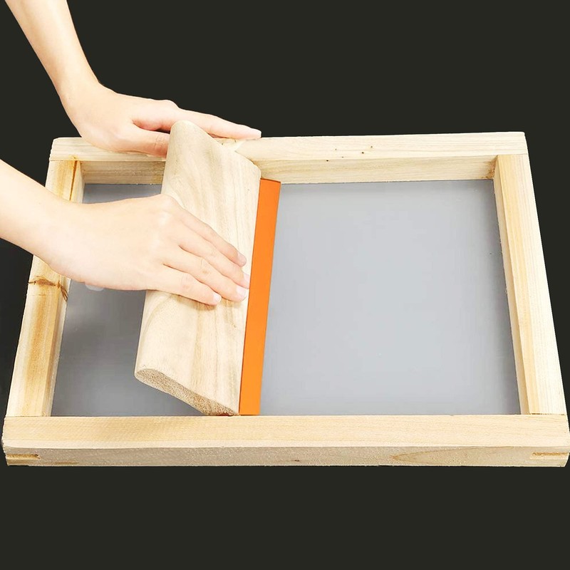 Cayway 5 PCS Screen Printing Squeegees, Durable, Abrasion-Resistant, Water- and