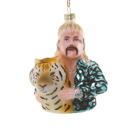 Cody Foster & Co, Cody Foster Tiger King Joe Exotic Big Cats Zookeeper Glass Christmas Ornament