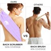 XNXA Exfoliating Back Scrubber for Shower with Handles, Double-Sided Body