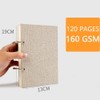 Retro Spiral Sketchbook Linen Hardcover 120 Pages 160GSM Thick Refillable