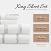 Linen Market 4 Piece King Bedding Sheet Set (Light Gray