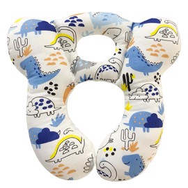 DEEZOMO DEEZOMO Baby Travel Pillow,Soft and Skin Friendly Kids Cushion for Car Seat - Newborn Pillow for Pushchair,Car Seat,Travel (Blue Dinosaur)