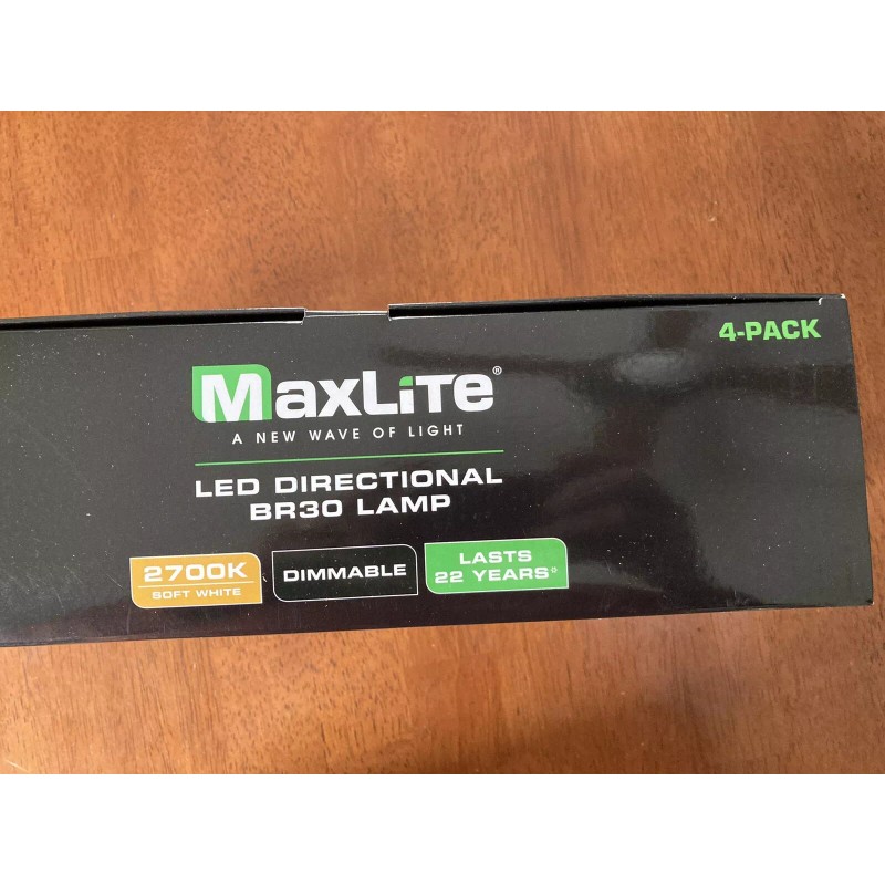 Maxlite 65W (8W LED), 4-pack, 650 lumens, 2700K, Soft White