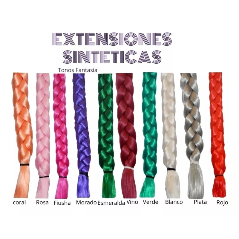 Ari 10 Extensiones Cabello Sintético Decoración Peinados Niñas