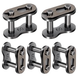CQSPMOTO 5pcs #60 Roller Chain Connecting Links Master Connector Link Carbon Steel Heavy Duty Standard Links for Bycicles, Mini Bikes, Motorcycles, Go-Karts, Agricultural Machine Tractors Snow Remover