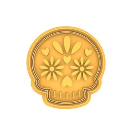 Cute Sugar Skull Cookie Cutter & Stamp