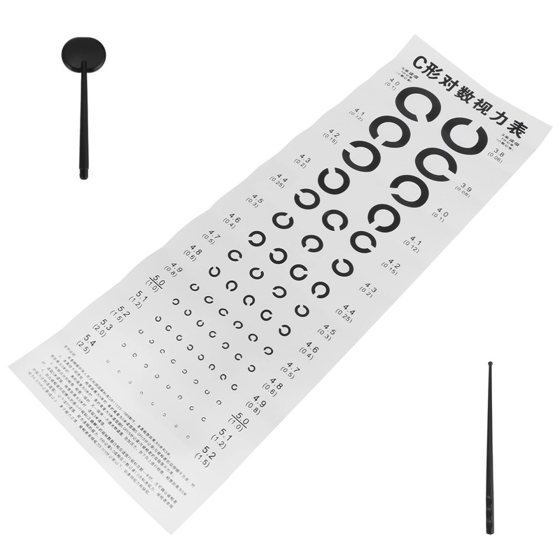ULTECHNOVO 2 Sets Exam Type Professional Hand Hanging Table Snellen