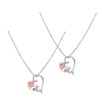 SAFIGLE Rhinestone Necklace for Women Heart Shape Jewelry Necklace for