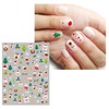 JMEOWIO Nagelsticker Weihnachten 10 Blatt Nail Art Sticker Selbstklebend Nagelaufkleber
