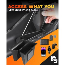 4PCS for Ford Explorer 2020-2023 Front and Rear Row Door Storage Box Door Side Organizer Tray Phone Container Pocket Insert Tray Door Armrest Organizer Container for Ford Explorer Accessories