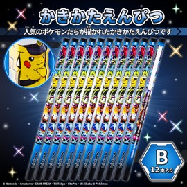 Showa Note 452729011 Pokémon Pencil, Set of 12, Hexagonal Shaft