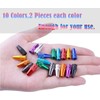 Presta Valve Caps for Bicycle, 40 Pack, Multicolour Anodised Aluminium,