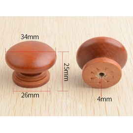 Eokoaiee 15 Pack Wooden Mushrooms Knobs Wood Mushroom Handles Pulls for Cabinets Cupboard Dresser Drawers Furniture