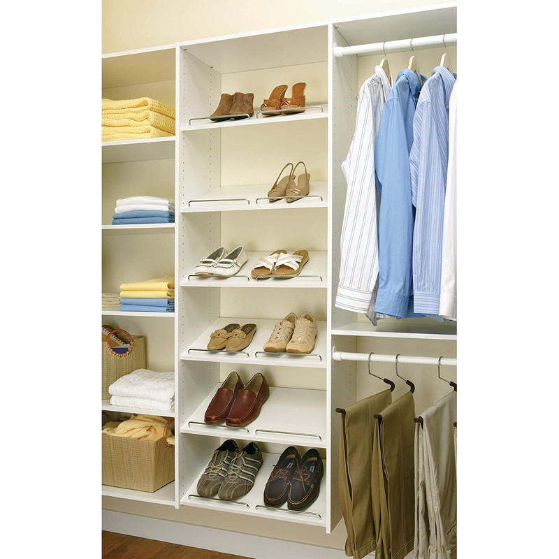 Easy Track Shoe Shelves Closet Storage, 24" - 3 Pack,
