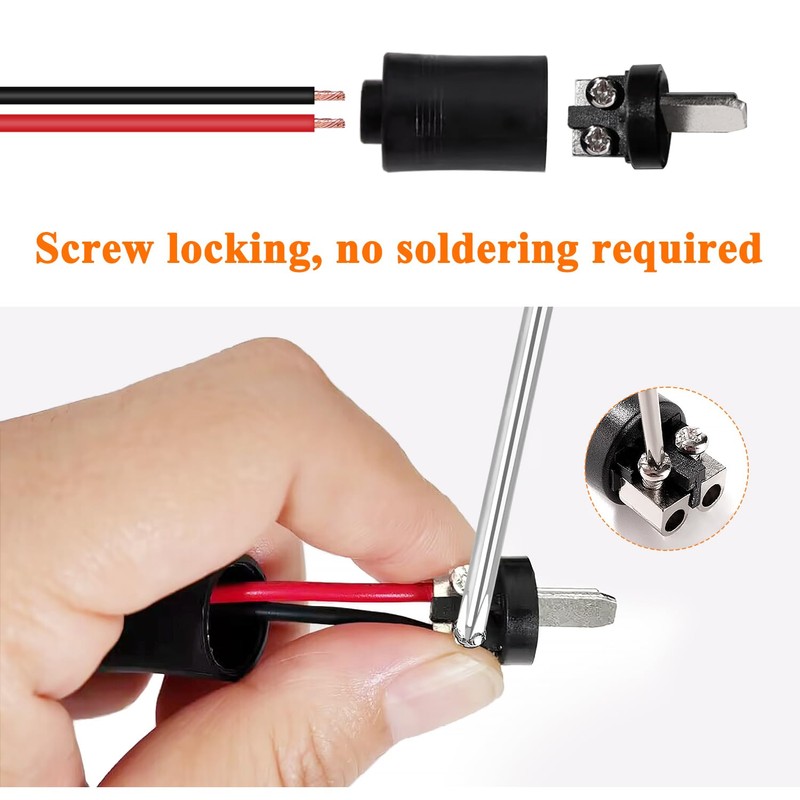 KUOQIY 10 PCS 2 Pin DIN Speaker Plug, 2 Pin
