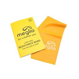 Meglio Resistance Bands for Men & Women - Latex Free Exercise Bands for Building Strength, Pilates Band for Fitness, Flexibility, Physiotherapy, Stretching & Yoga Bands | With Exercise Guide (1.5M)