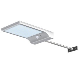 Solar Powered Lights Outdoor, Patio Deck Lights 36 LEDs, Super Bright Outside Waterproof Motion Sensor Lights, Solar Powered Lighting for Yard, Backyard, Pathway & Driveway (White, Gutter Light Type)