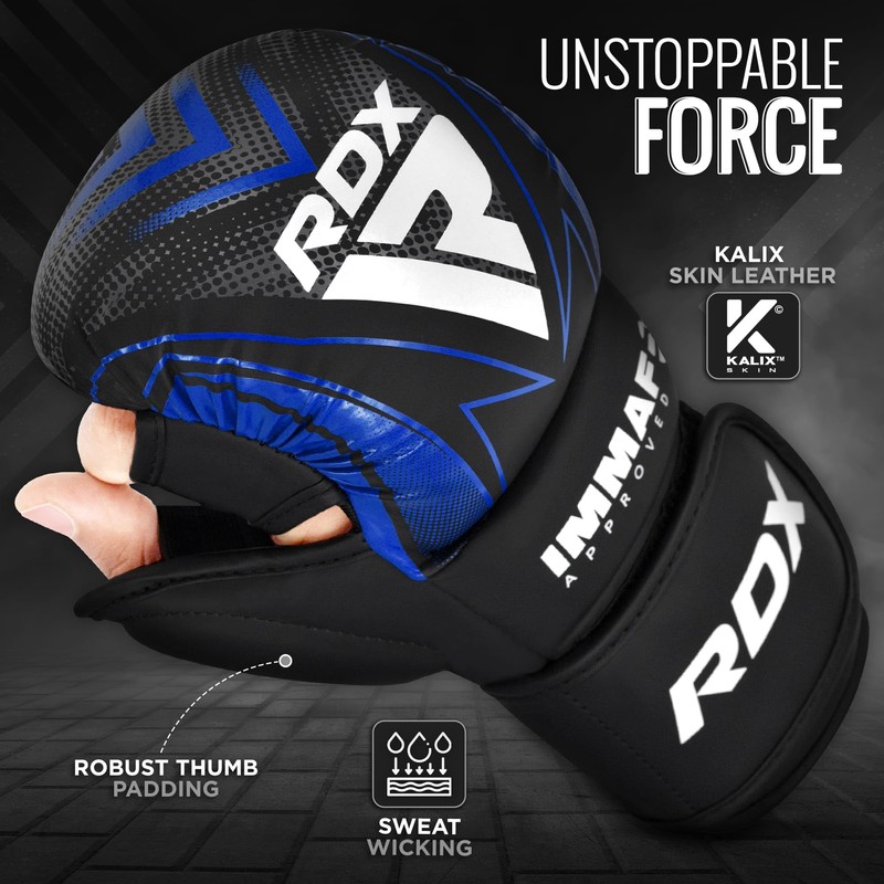 RDX IMMAF Approved Sparring Grappling Gloves, Professional Grade Hybrid Design