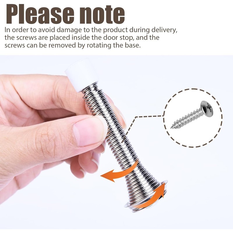 Extendable Door Stopper - Adjustable Spring Stopper for Home, Office,